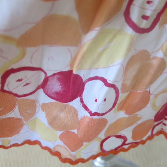 VINTAGE 1950/1960 Half Apron Handmade Apple/Lemon/Orange Pocket Ric Rac Farm - Picture 5 of 8